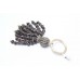 Key Chain 925 Solid Sterling Silver For Charms Key Holder Garnet Gem Stone D36